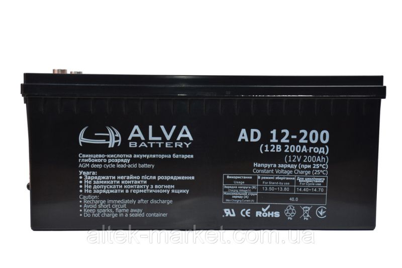 Аккумуляторная батарея ALVA AD12-200